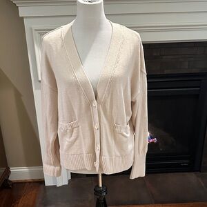 525 America dark ivory cotton Cardigan Sweater